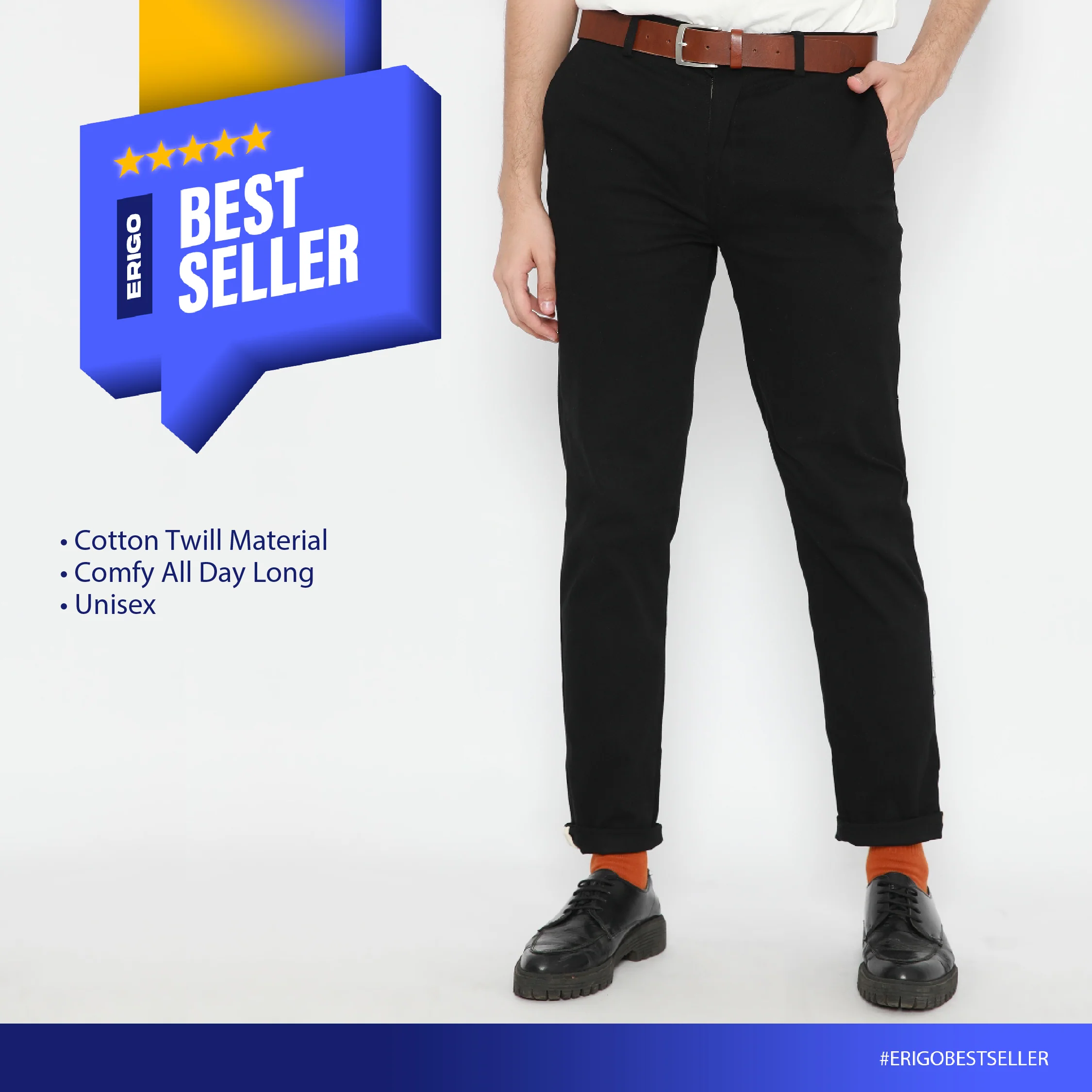 Erigo Chino Pants Sirius Black Unisex (Copy)