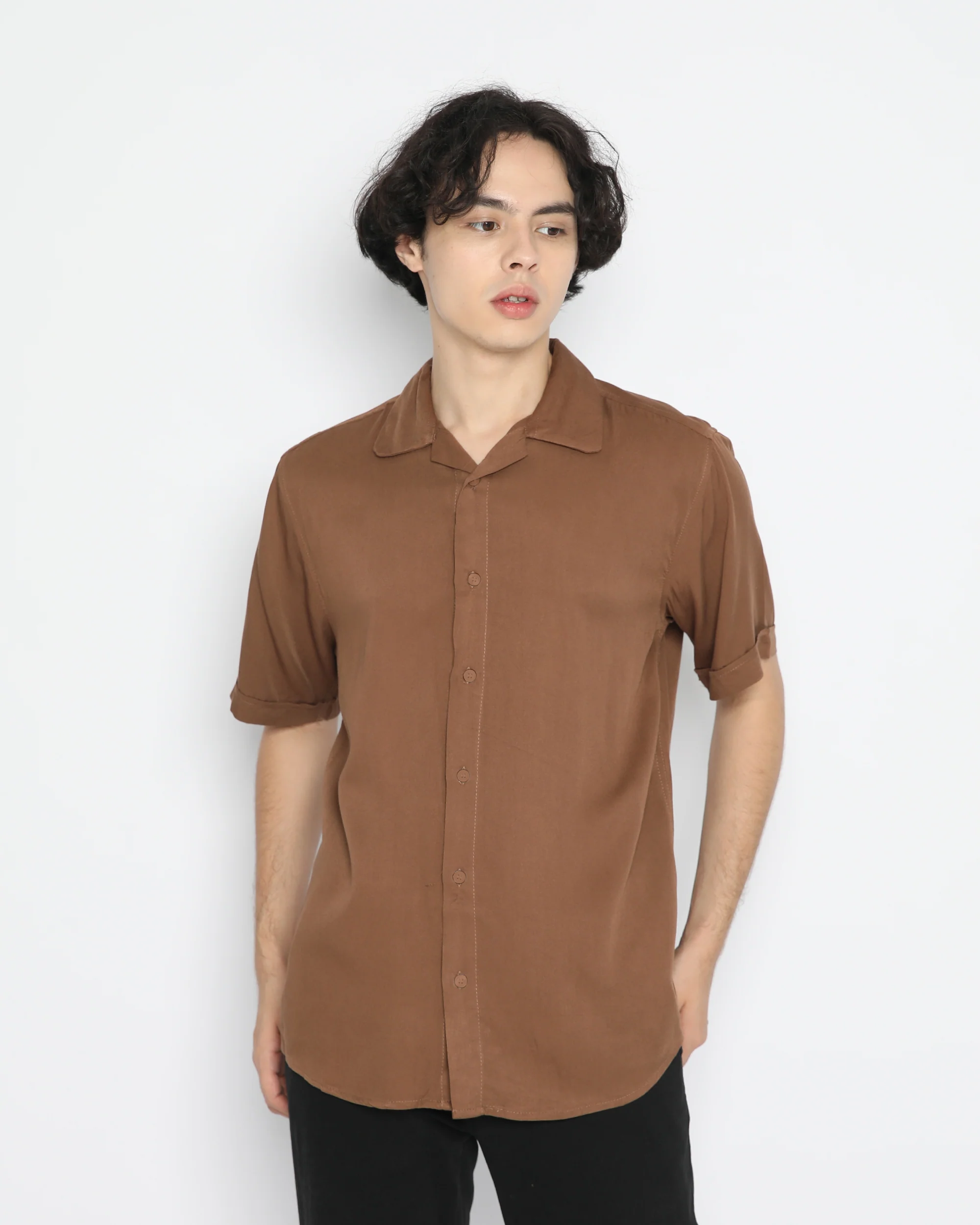 Erigo Short Shirt Delwyn Dark Brown Unisex