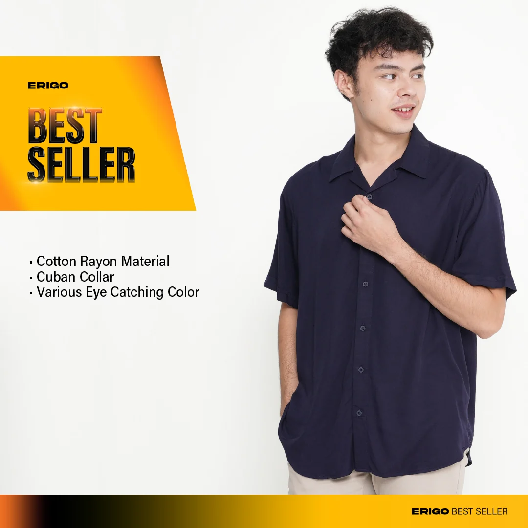 Erigo Short Shirt Gribson Navy Unisex