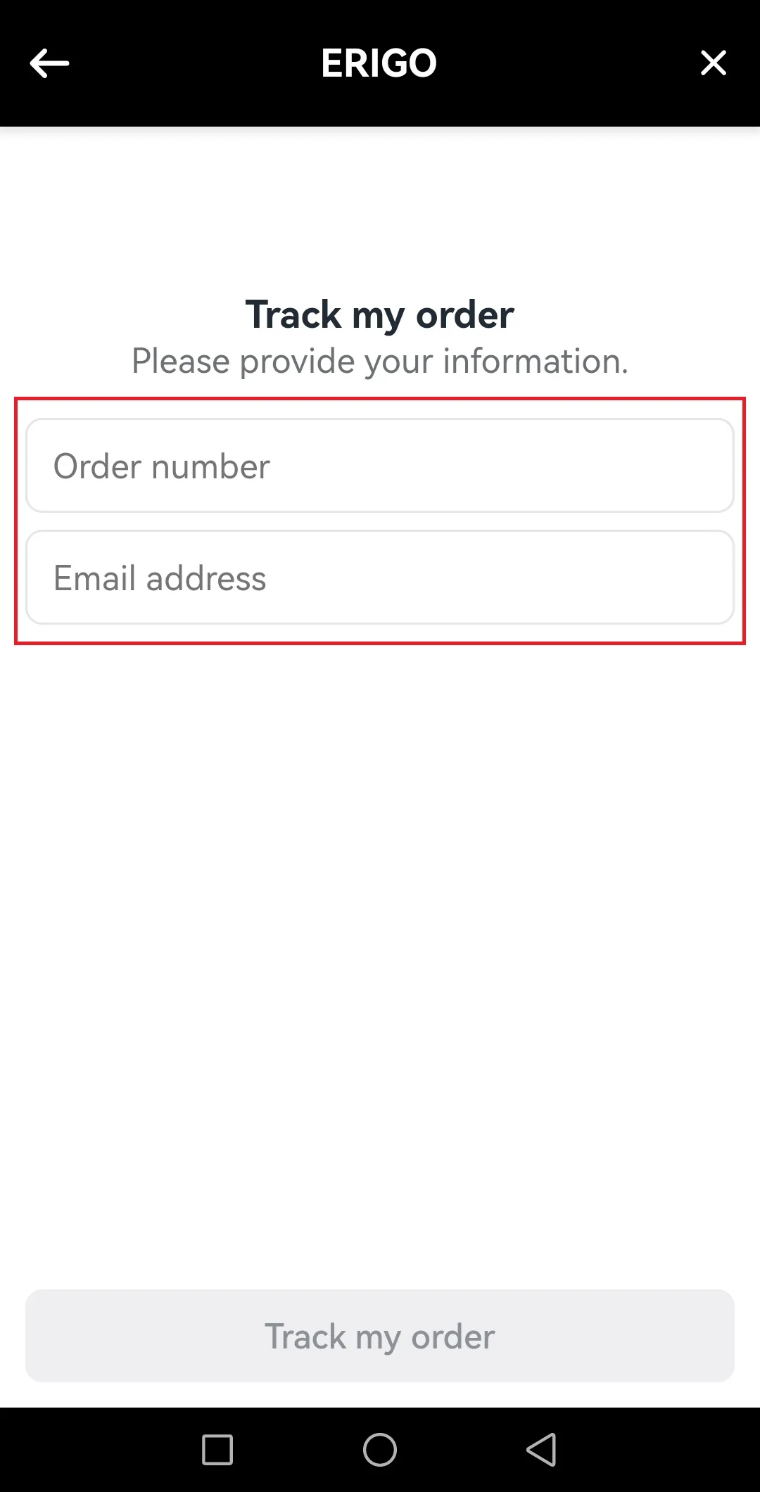 Isi Order Number dan Email lalu pilih Track My Order