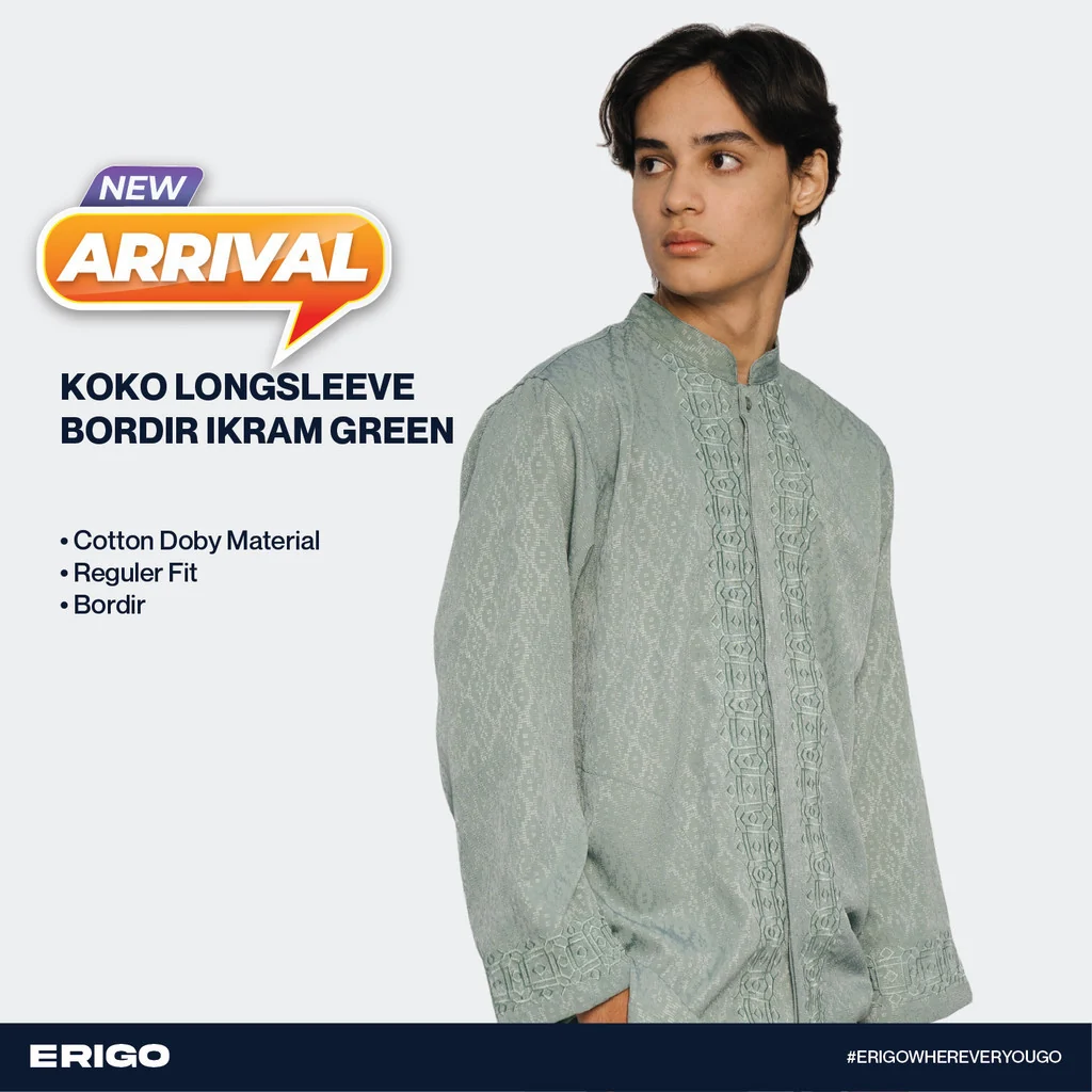 Erigo Koko Long Bordir Ikram Green
