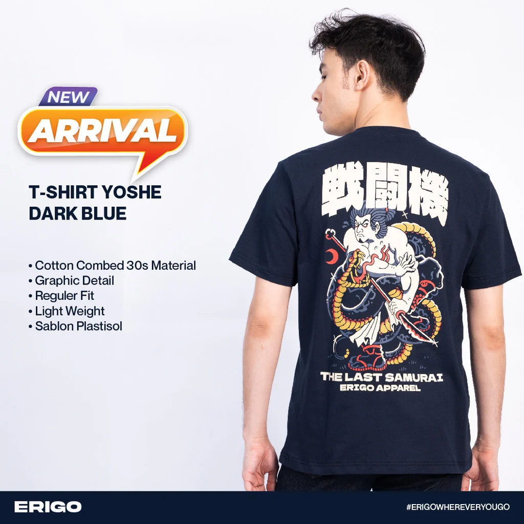 Erigo T-Shirt Yoshe Dark Blue Unisex