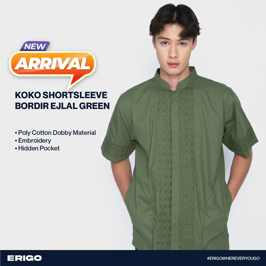 Erigo Koko Short Sleeve Bordir Ejlal Green