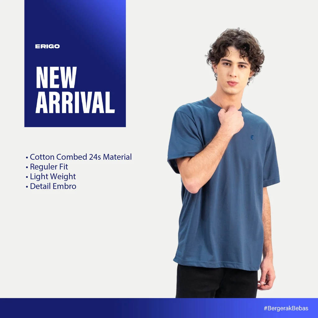 Erigo T-Shirt Embro Vashin Blue - Kaos Unisex