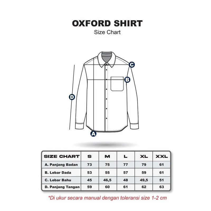 Erigo Basic Long Sleeve Shirt Bany Light Grey - Kemeja Lengan Panjang Oxford Unisex