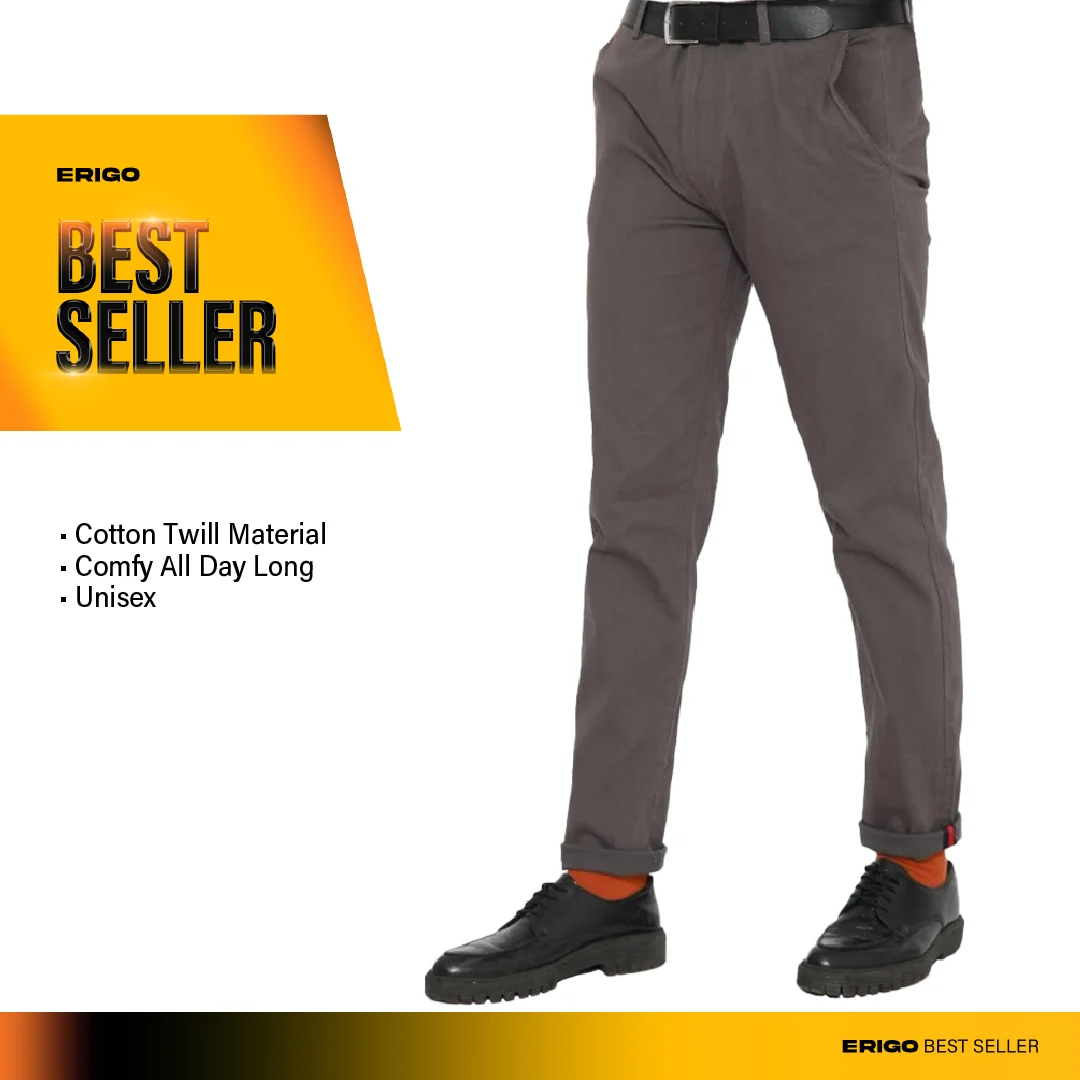 Erigo Chino Pants Dark Grey Unisex